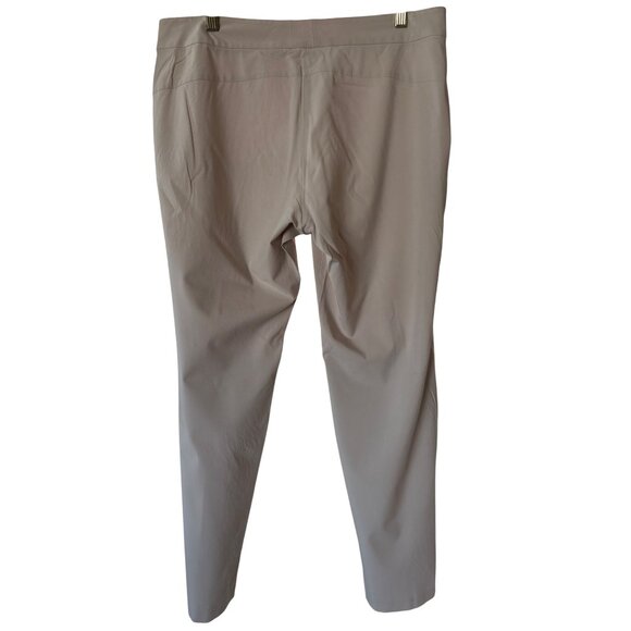 Eileen Fisher Khaki Pants Size Medium Stretch Straight Leg Dress Classic Neutral - Picture 5 of 9